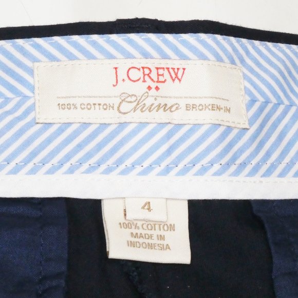 J. Crew Chino Broken-In Navy Cotton Jeans Shorts Size 4 - Picture 5 of 6